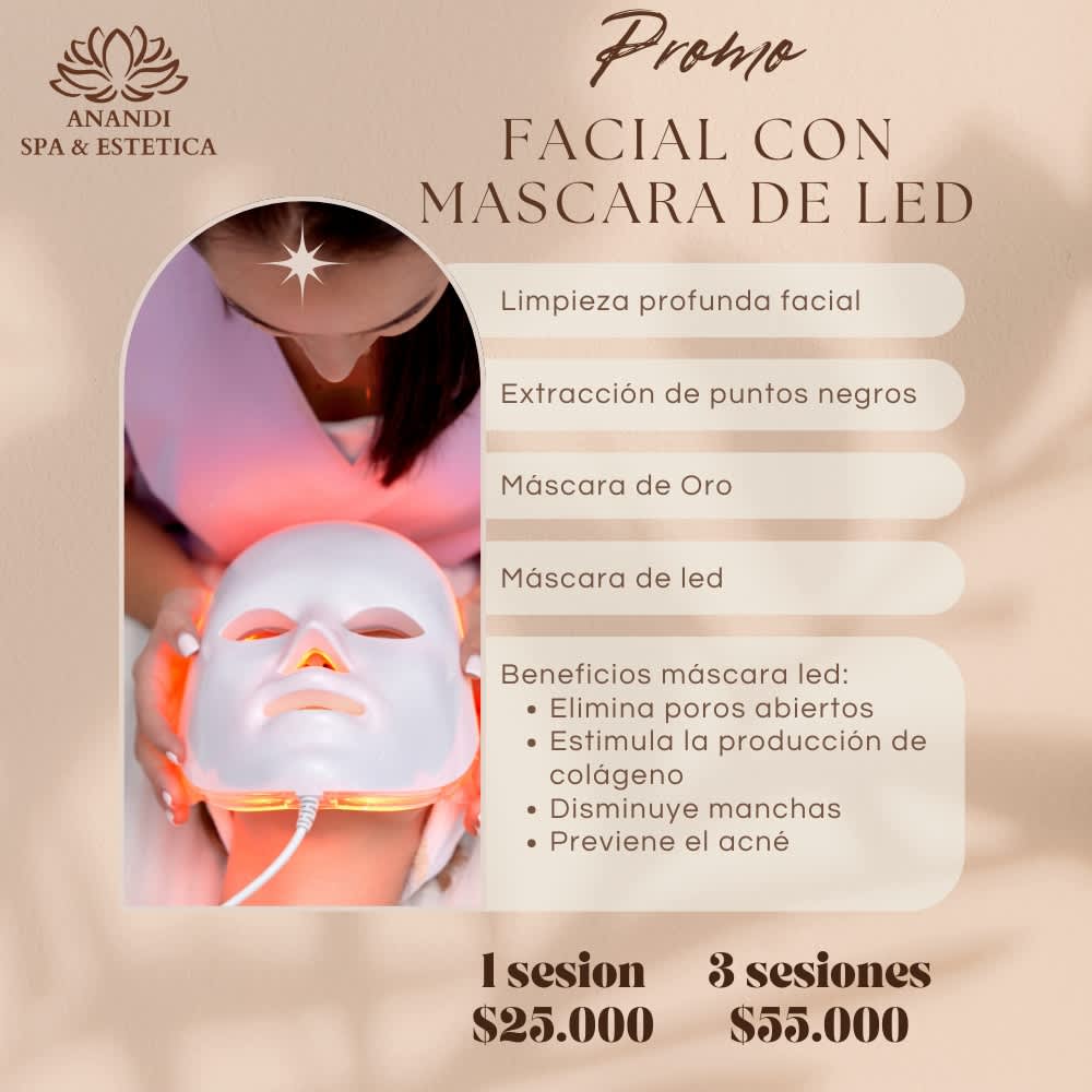 facial mascara de led